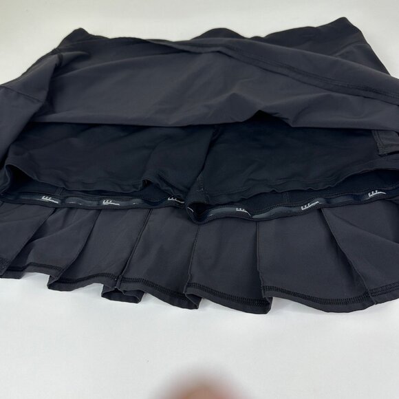 Lululemon Run Pace Setter Skirt Black Pickleball Tennis With Built-In Shorts 8 - Picture 5 of 9